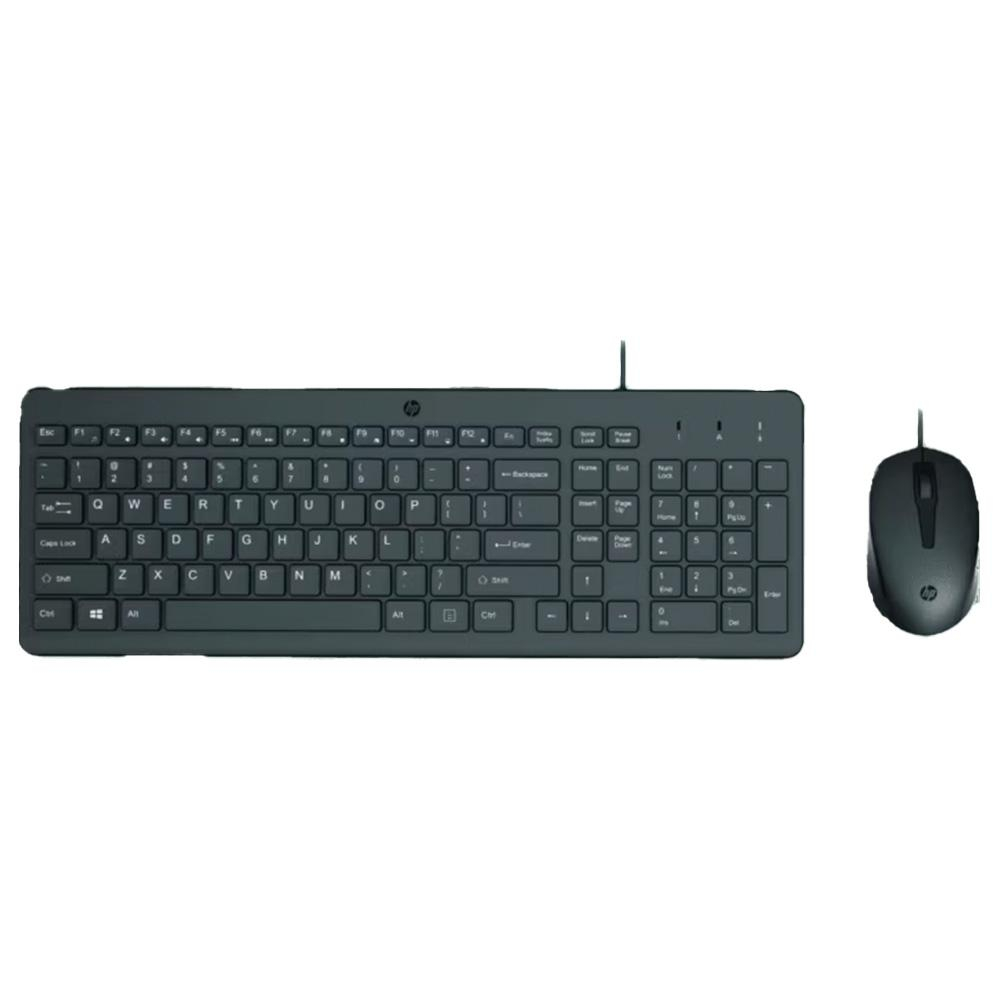 Teclado y Mouse Alámbrico HP 150 (Negro)