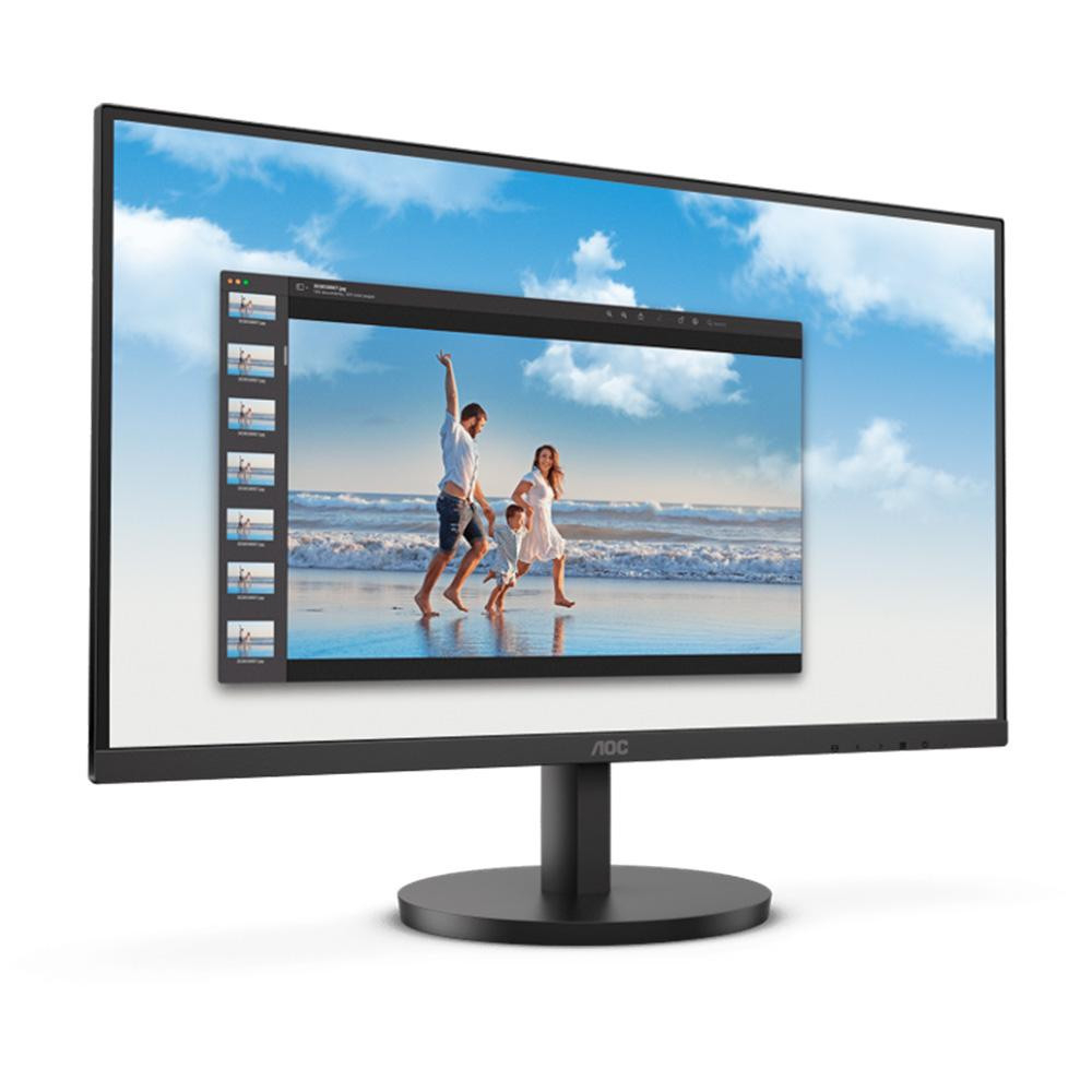 Monitor AOC LCD Profesional plano 27 IPS Full HD (1920 X 1080) / 100Hz / 4 ms / VGA / HDMI /Base Fija / Kensington Lock / Adaptive Sync. - Image 4