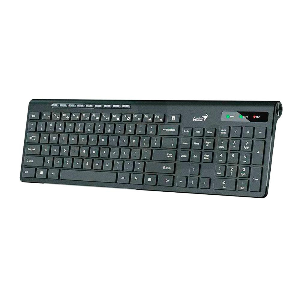 Tecado SlimStar Genius 7230 teclas tipo chocolate, ergonómico color negro
