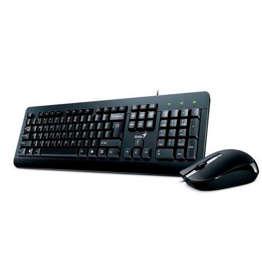 Combo teclado + mouse Alambrico Genius KM-160 Negro