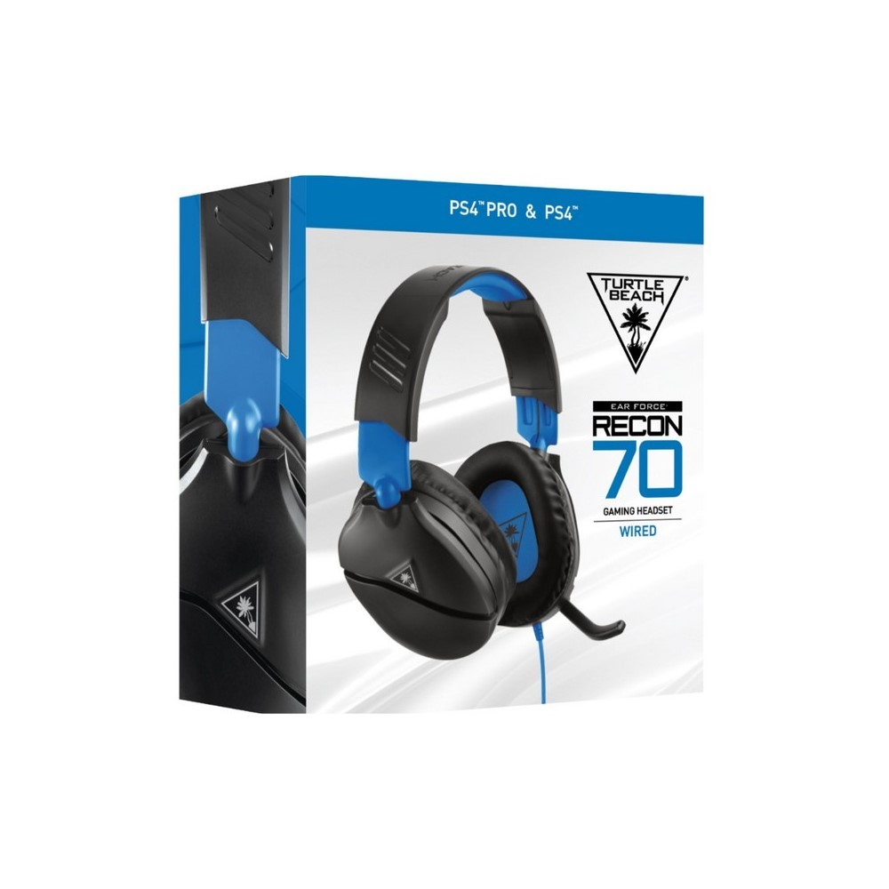 Audífonos de Diadema, alambrico, Turtle Beach Recon para Gamer con micrófono, Recon 70P. color negro, Plug 3.5mm.