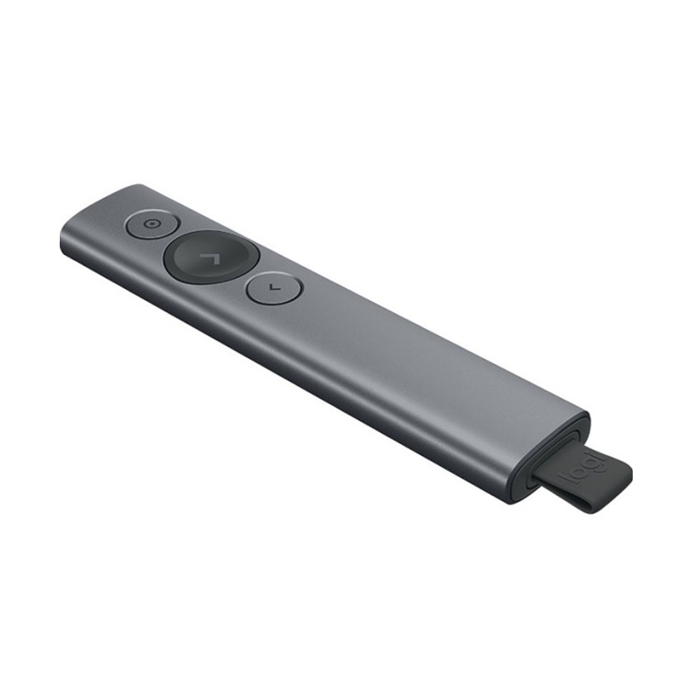 APUNTADOR SPOTLIGTH Logitech Bilingüe TV Bluetooth/Wireless Receptor USB Compatible Win-Mac Alcance 30Metros Recargable Garantía 1Año-GRIS - Image 2