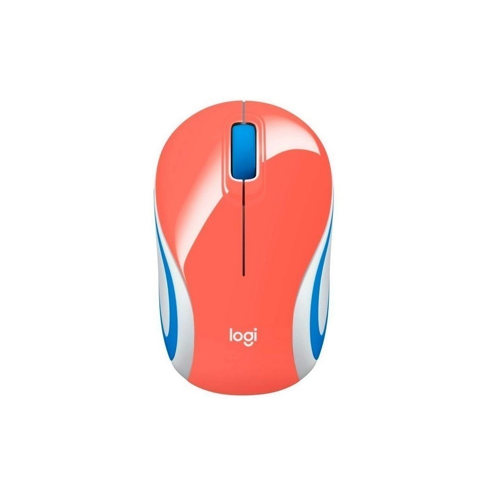 MINI MOUSE M187 Logitech Inalámbrico Receptor USB Compatible Win-Mac Ultra Portable Garantía 3Años-Coral-NARANJA - Image 2