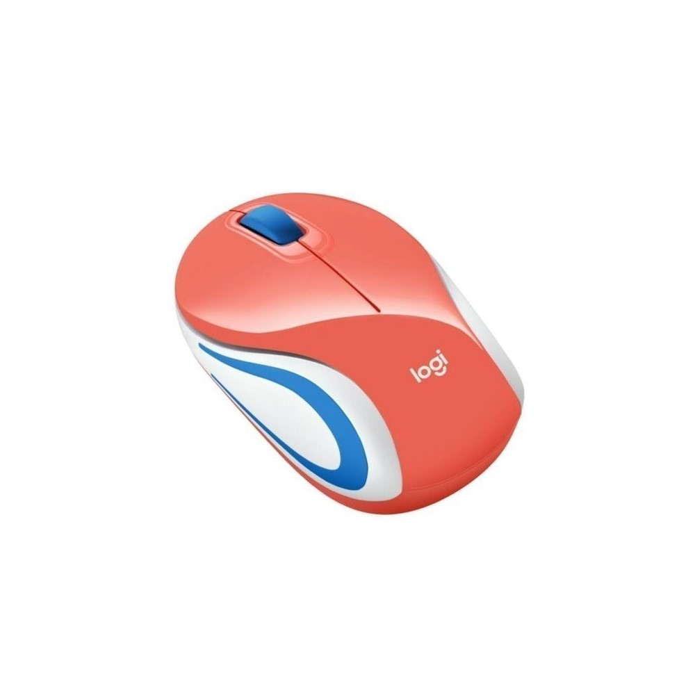 MINI MOUSE M187 Logitech Inalámbrico Receptor USB Compatible Win-Mac Ultra Portable Garantía 3Años-Coral-NARANJA - Image 3