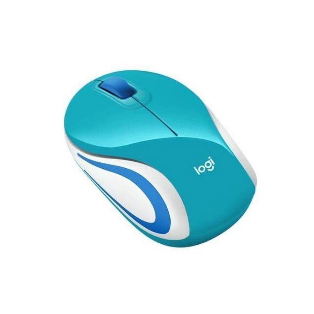 MINI MOUSE M187 Logitech Inalámbrico Receptor USB Compatible Win-Mac Ultra Portable Garantía 3Años-Bright Teal-VERDE - Image 2