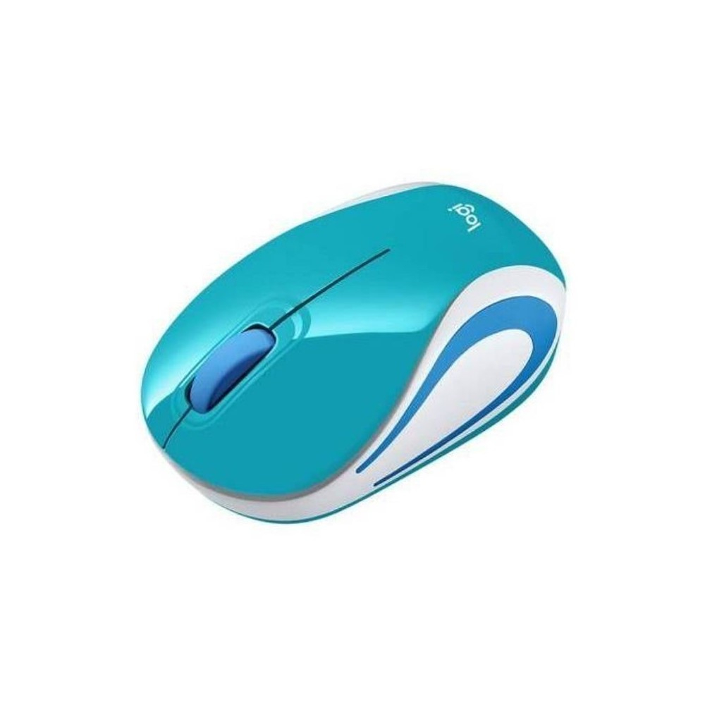 MINI MOUSE M187 Logitech Inalámbrico Receptor USB Compatible Win-Mac Ultra Portable Garantía 3Años-Bright Teal-VERDE - Image 3