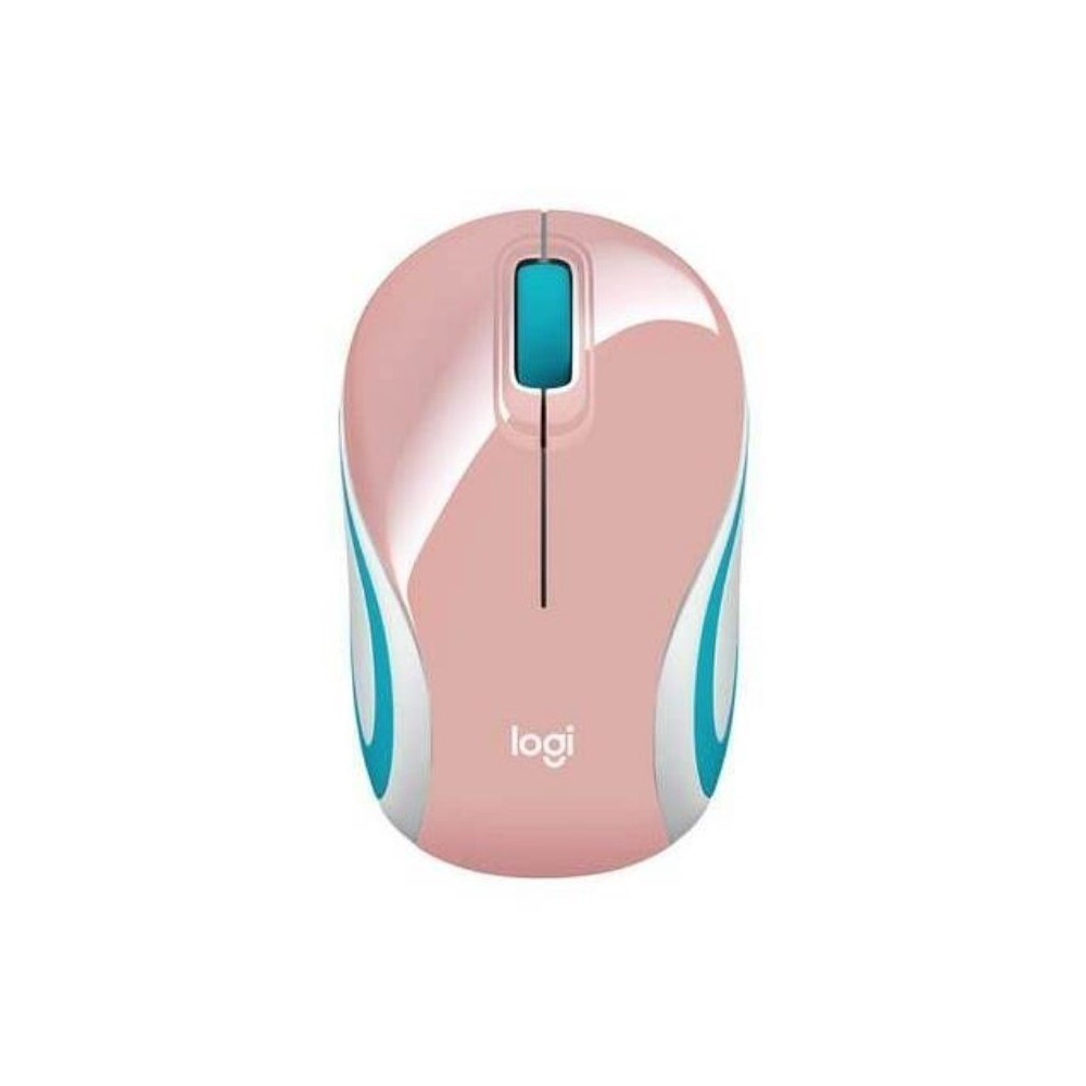 MINI MOUSE Logitech Inalámbrico Receptor USB Compatible Win-Mac Ultra Portable Garantía 3Años-Blossom-ROSADO