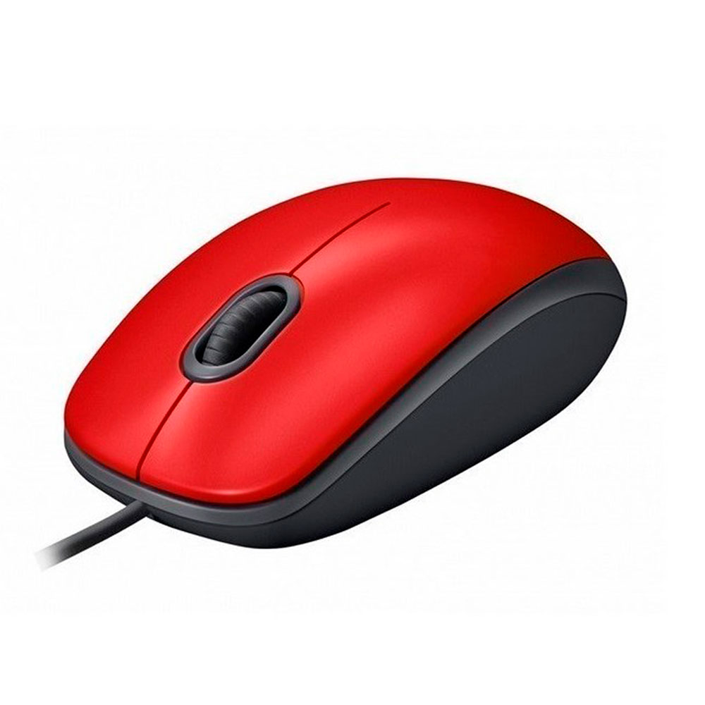 MOUSE M110 Logitech Alámbrico USB En Blíster Compatible Win-Mac Clic Silencioso Garantía 3Años-ROJO - Image 2