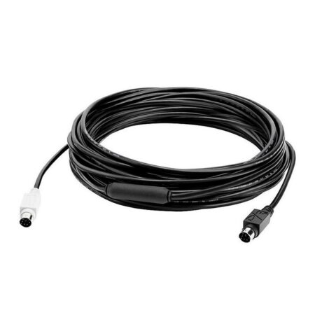 CABLE EXTENSOR Logitech Corporativo Para Conference Group De 10 Metros Aumenta La Distancia Entre El Hub y La Cámara o Sistema Principal de Audio Garantía 2Años-NEGRO