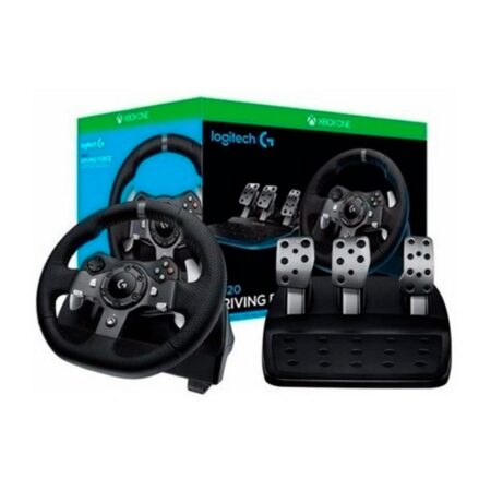 TIMON G920 Logitech Gaming Timón de Carreras Con Pedales USB Compatible XBOX One/PC Garantía 2Años-NEGRO