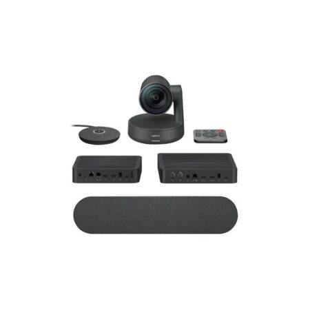 CAMARA RALLY PLUSS Logitech Corporativo USB 3.0 Ultra-HD Hasta 4K Compatible Win-Mac Display Hub X2 Parlante X2 Micrófono X2 Control Remoto Garantía 2Años-NEGRO