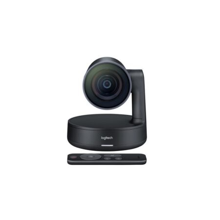 CAMARA PTZ RALLY Logitech Corporativo Ultra-HD Hasta 4K Zoom 15X HD USB 3.0 Compatible Win-Mac Tecnología RightSense Enfoque Automático Garantía 2Años-NEGRO
