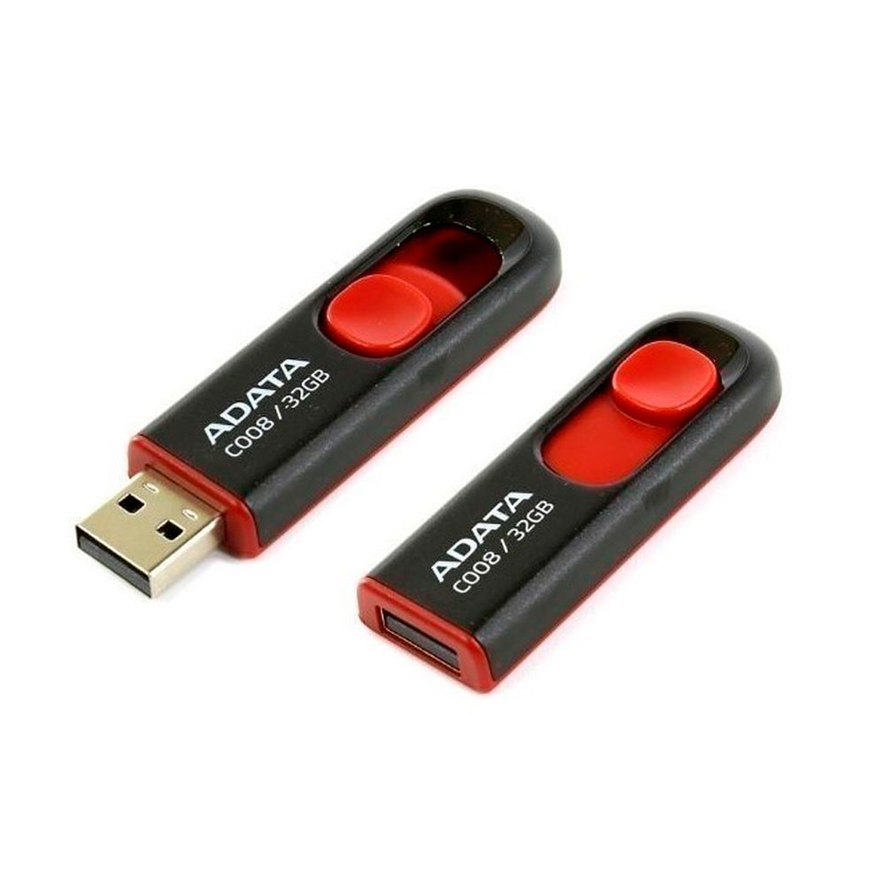 Memoria USB adata 2.0 C008 Retráctil 32GB, Negra - Image 3