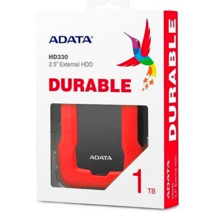 ADATA DISCO EXTERNO ANTIGOLPES/SALPICADURAS HD330 1TB ROJO