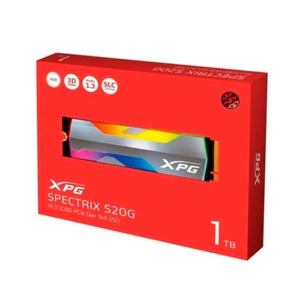 Unidad de estado sólido (SSD) gamer XPG SPECTRIX S20G RGB / PCIe GEN3X4 M.2 2280 / 1TB / RGB