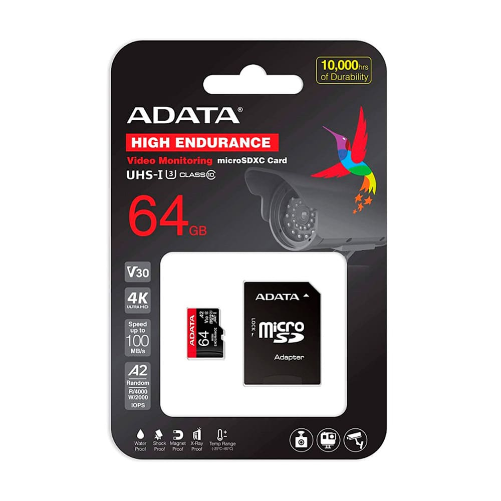 Micro SD ADATA 64GB Clase 10 Alta Resistencia + Adaptador - Image 4