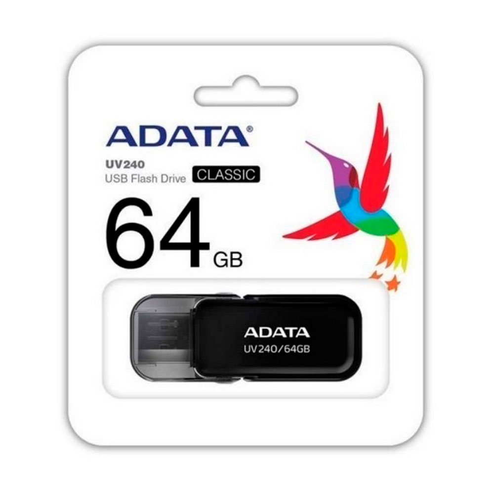 Memoria USB adata 2.0 UV240 64GB Negra