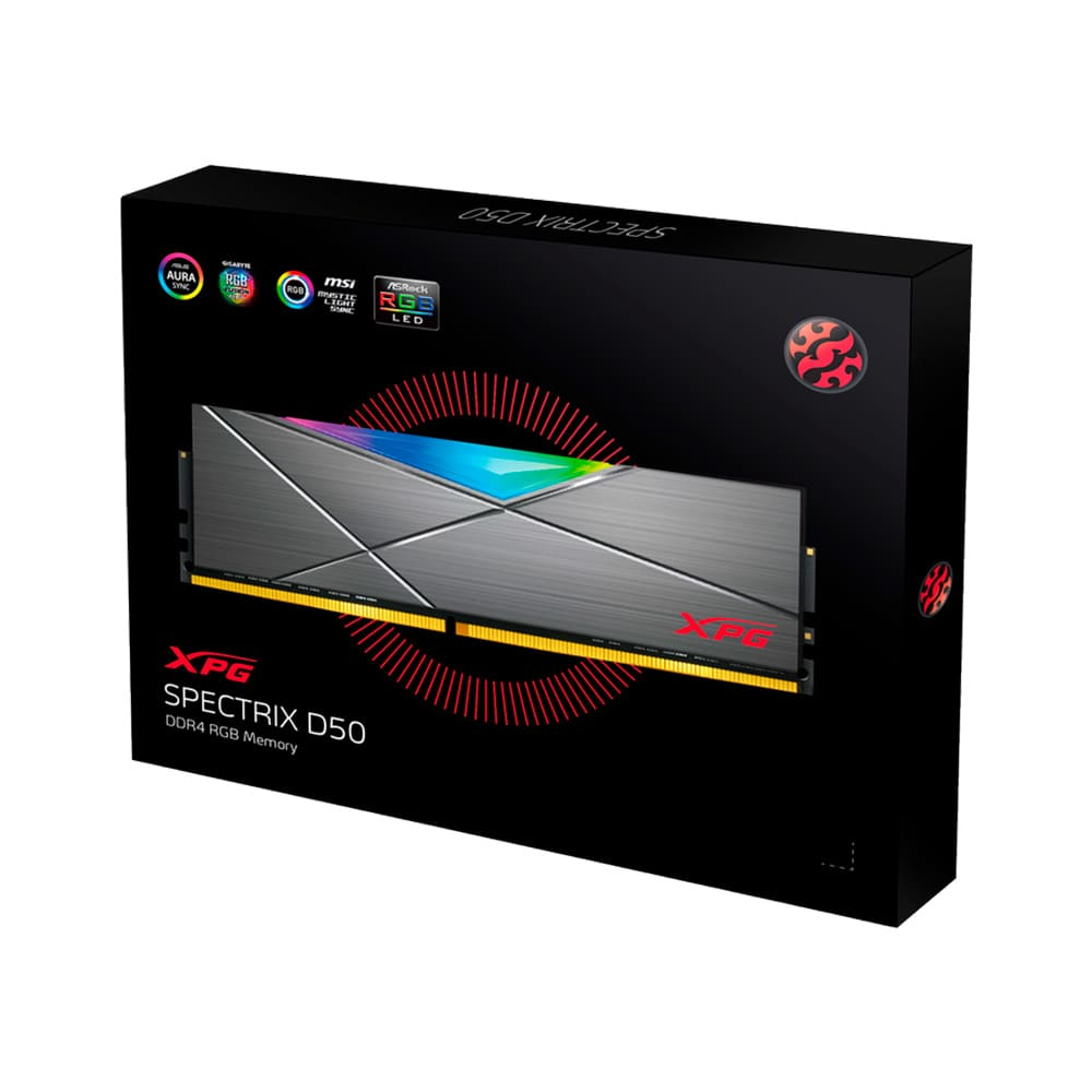 Memoria gamer XPG by ADATA SPECTRIX D50 DDR4 RGB 16GB 3.200 MHz / Gris - Image 2