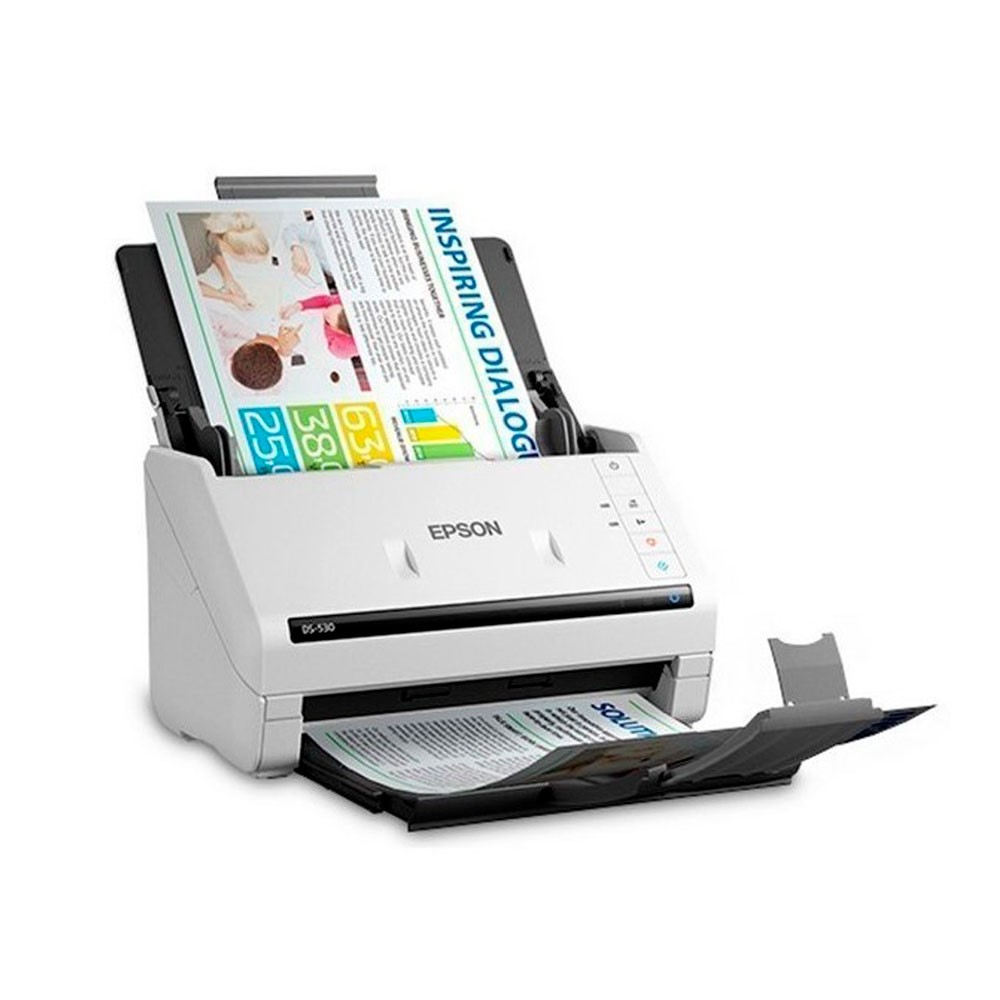 Escáner Epson WorkForce DS-530 Vertical /Tamaños de Documento: (A4) Máx.21.6x609.6 cm Mín.5x5 cm color negro/velocidad: 300dpi 35 ppm/70ipm (Dúplex) /ADF hasta 50 paginas/ ciclo diario 4,000 paginas - Image 2
