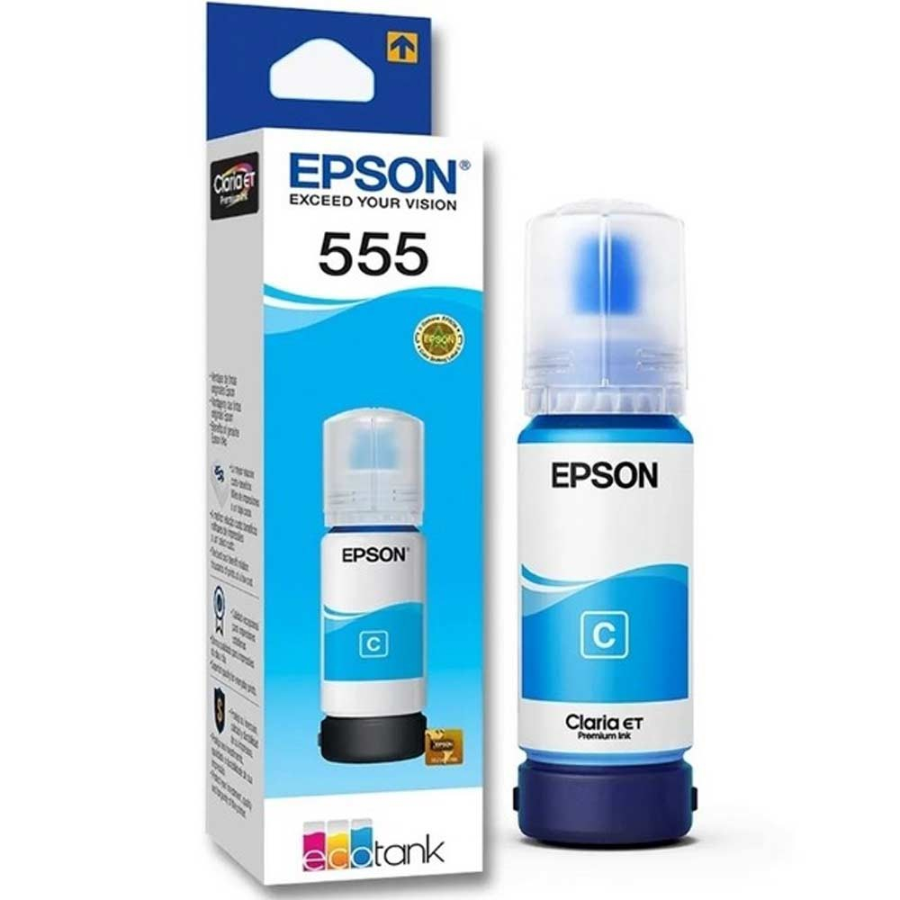 Botella Epson T555220-AL Cyan, 70 ml L8180 (6.200 paginas)