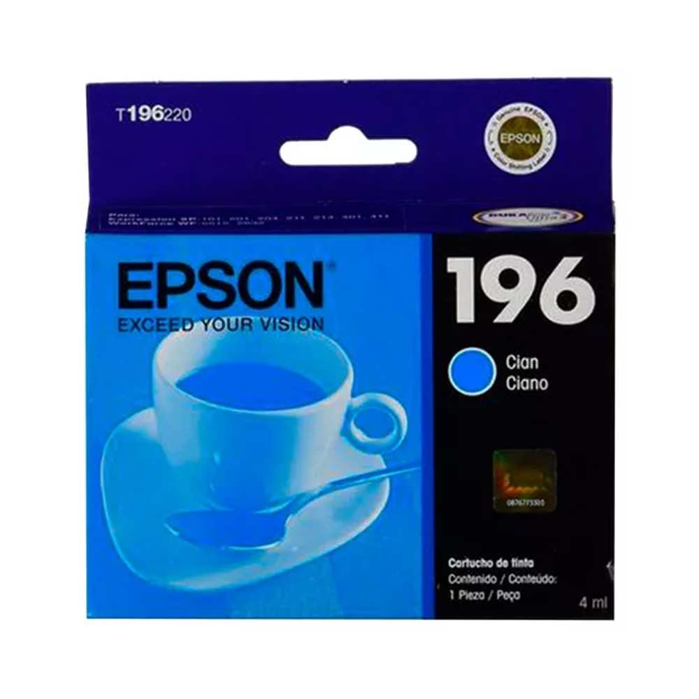 Cartucho Epson T196220 - Cyan Ink XP101/104/201/204/401 WF2512/2532