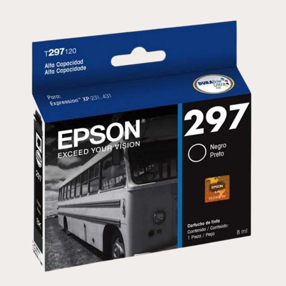 Cartucho Epson T297120 - Black Xpression XP-231/XP-431 alta capacidad Aprox 300PG