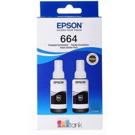 Botella Epson T664120-2P - Multipack 2 botellas Negras IMPRESORA EPSON L200/210/350/355/555 (4.500 paginas)