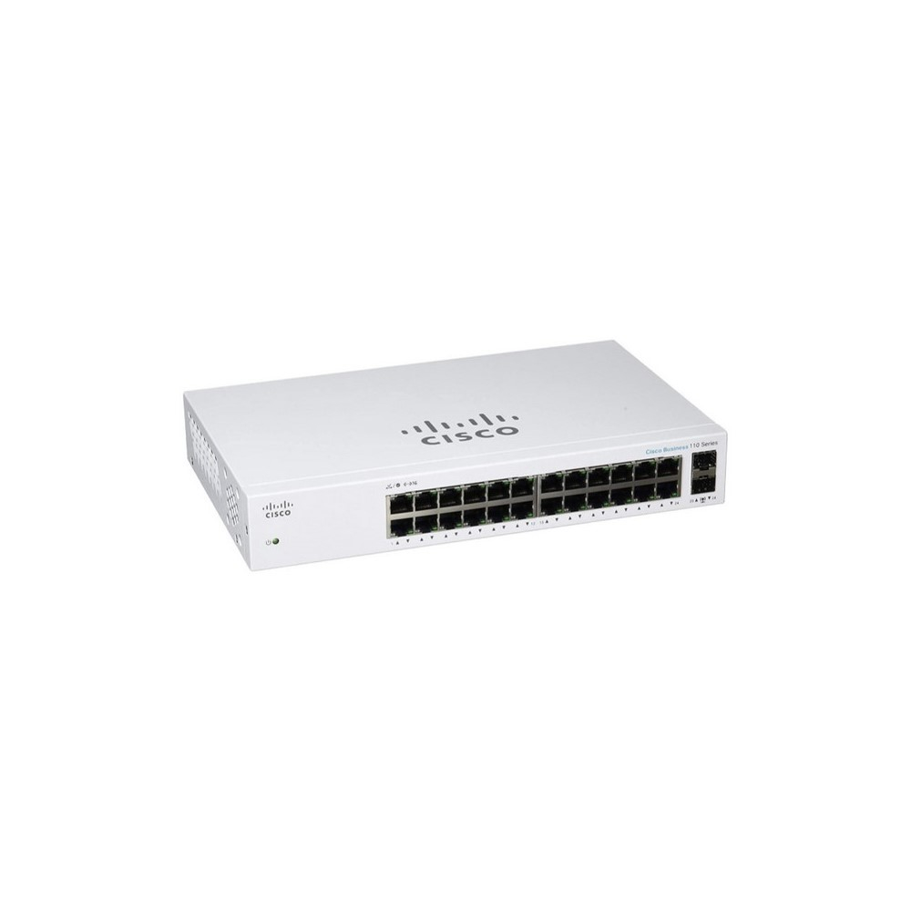 Cisco Business 110 Series Unmanaged Switch, 24-port GE, 2x1G SFP Shared (CBS110-24T)