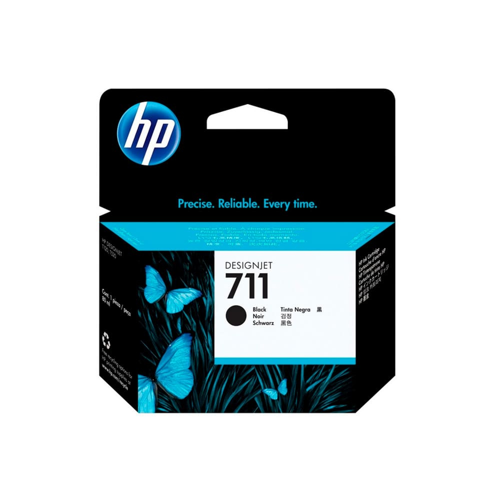 Cartucho de tinta DesignJet HP 711 de 80 ml negro