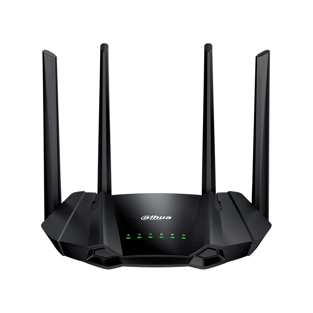 Router Dahua WI-FI 6 AX 1500 (300Mbps 2,4GHz / 1201Mbps 5GHz),Beamforming para una mejor cobertura,MI-MIMO Bidireccional,OFDMA y 1024-QAM,Acceso WiFi protegido (WPA/WPA2),Control parental.