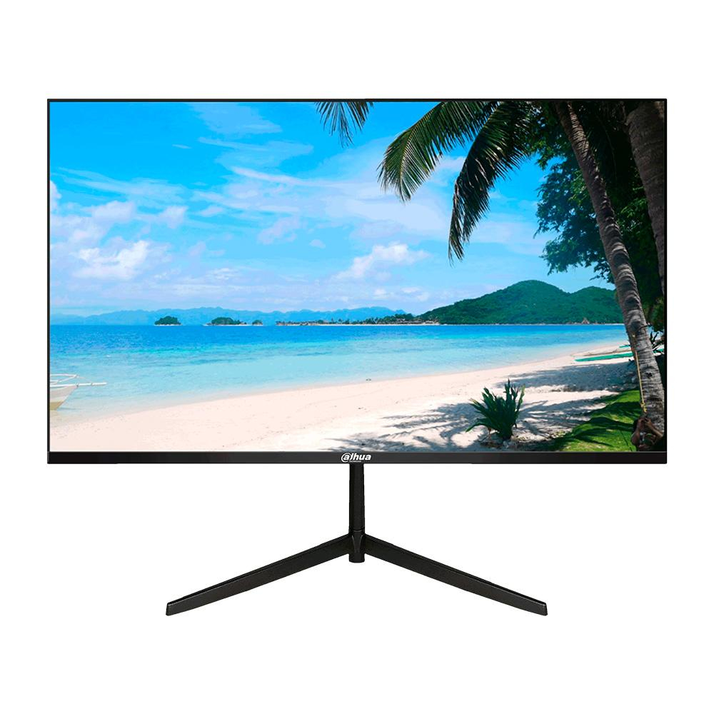Monitor Dahua Plano Consumo panel VA, NO VESA Tamaño: 22 Color Negro,Resolución 1920 X 1080 (16:9),Tipo de panel: VA,Tipo de respuesta: 5ms / tasa de refresco 100 HZ,Altavoz: 1W - Speaker x2,Conectividad: VGA, HDMI 1,4 (Incluye cable HDMI),Angulo de visión: 178° H / 178°V,Incluye Base Metálica,Garantia de 3 años.