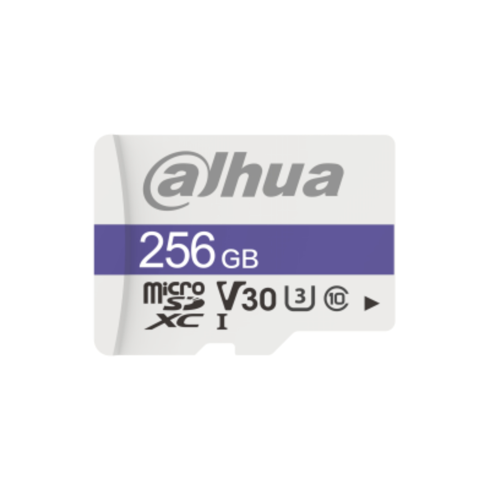 Memoria Micro SD Dahua 256GB SDXC; CLASE 10/U3/V3O; Lectura 95mb/s Escritura 90mb/s; Garantia 7 años