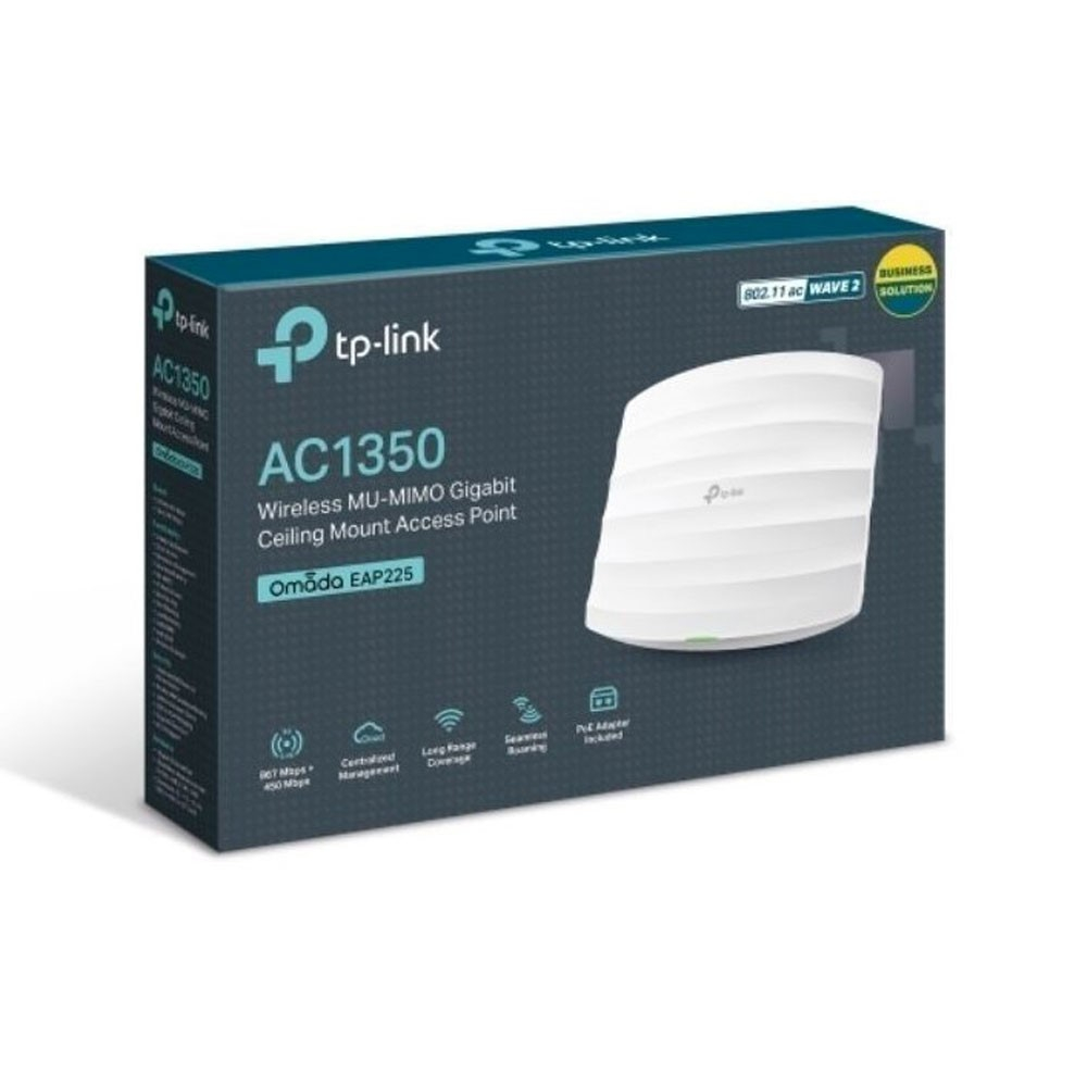 Acces Point TPLINK Corporativo tipo techo 350Mbps en total, con 450Mbps en 2.4GHz y 867Mpbs en 5GHz.