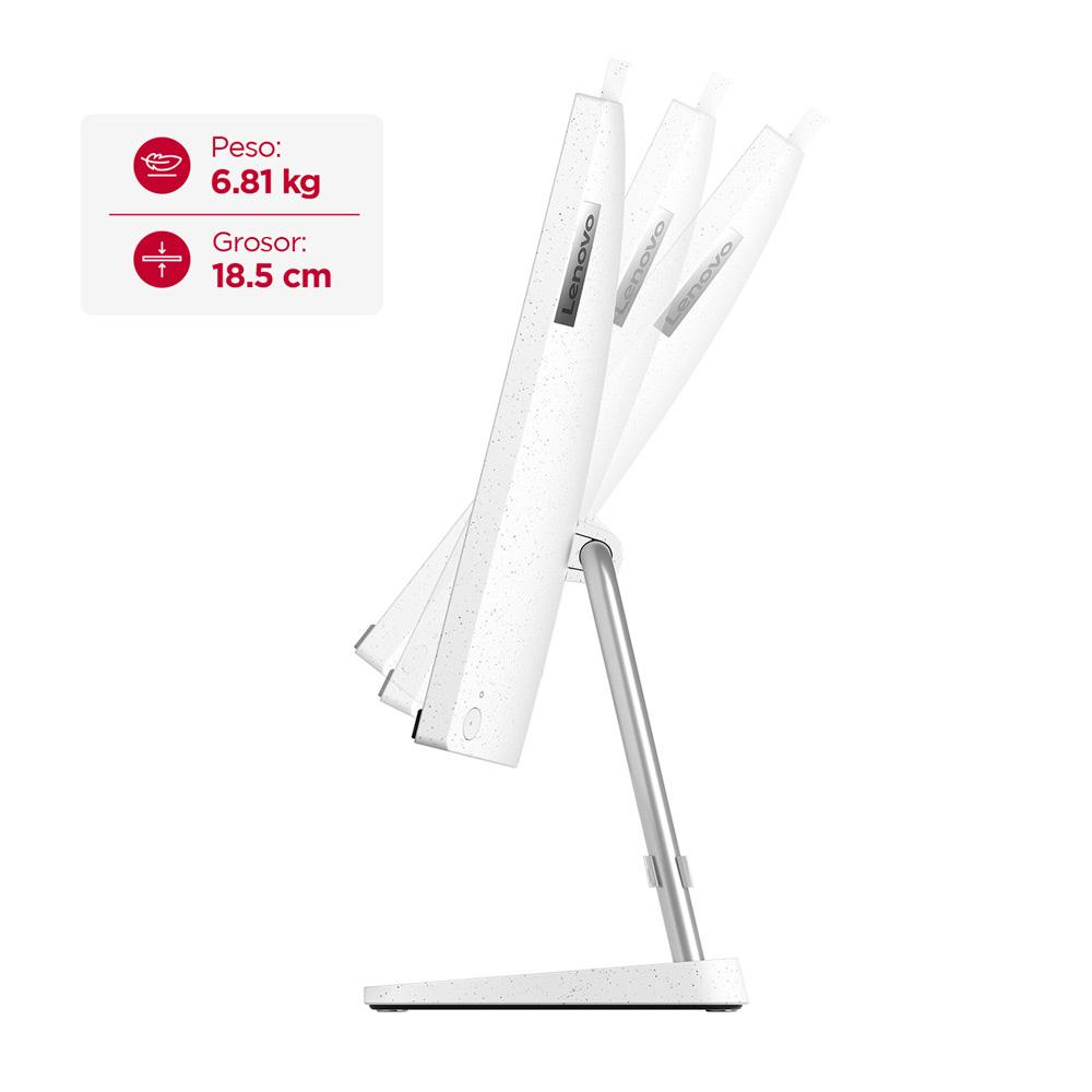 Todo en uno Lenovo IC 3 24IAP7 Intel core i5 12450H 23,8" Pulgadas FHD Memoria 8GB Estado Solido 512GB Linux Blanco - Image 4