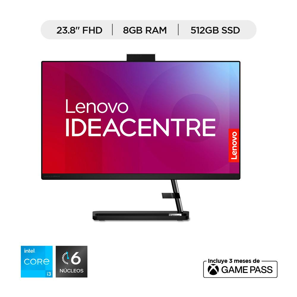 Todo en uno Lenovo IC 3 24IAP7 Intel Core i3 1215U 23,8" Pulgadas FHD Memoria 8GB Estado Solido 512GB Linux Color Negro - Image 2