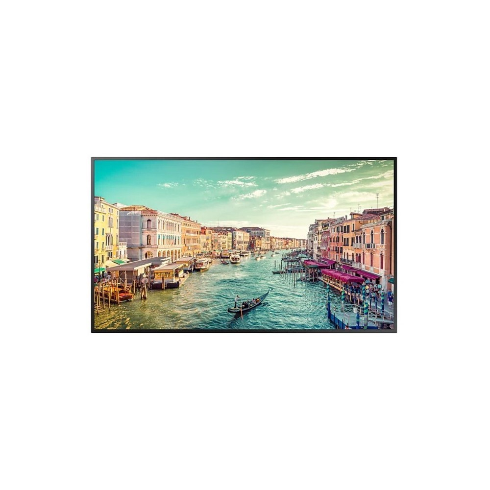 Monitor industrial QM55B Tamaño: 55", Resolución 3840X2160 (16:9) 4K UHD, Brillo 500nit, Certificación contra polvo IP5X, Contraste: 4000:1, Características: uso 24 horas/día, Panel Antirreflectivo, Sensor IR Central (Tras el panel), altavoces 10Wx2 ,Web Browser, WiFi, 8GB almacenamiento, , HDMI 2.0 x3, Display Port 1.2x1, Audio mini Jack, RS232C