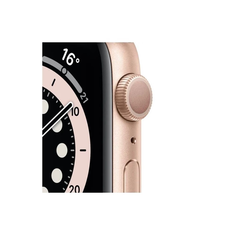 Apple Watch Series 6 GPS, 44mm Gold Aluminium Case with Pink Sand Sport Band - Image 2
