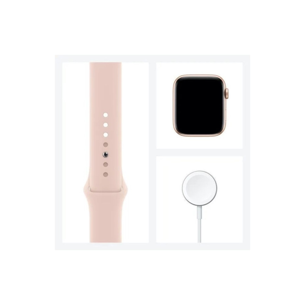 Apple Watch Series 6 GPS, 44mm Gold Aluminium Case with Pink Sand Sport Band - Image 4