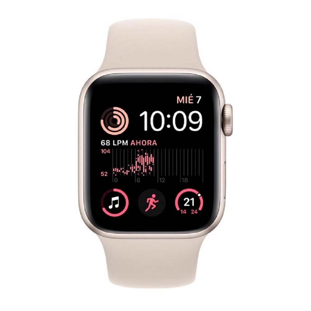 Apple Watch SE (GPS) - Caja de aluminio en blanco estrella de 40 mm - Correa deportiva blanco estrella - Talla única