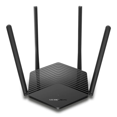 Router MERCUSYS AX1500 Dual-Band Wi-Fi 6 Router SPEED: 300 Mbps at 2.4 GHz + 1201 Mbps at 5 GHz SPEC: 4× Fixed External Antennas