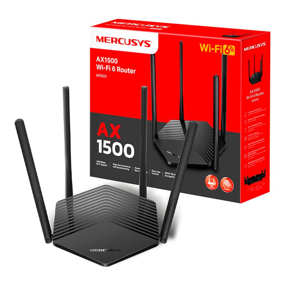 Router MERCUSYS AX1500 Dual-Band Wi-Fi 6 Router SPEED: 300 Mbps at 2.4 GHz + 1201 Mbps at 5 GHz SPEC: 4× Fixed External Antennas - Image 4