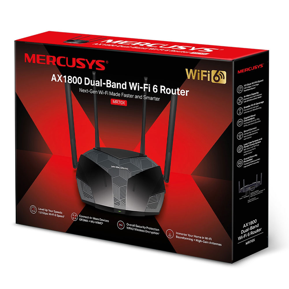 Router MERCUSYS AX1800 Doble Banda WI-FI 6, Gigabit, 4 Antenas externas - Image 4