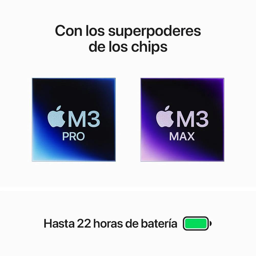 MacBook Pro de 16 pulgadas: Chip M3 Pro de Apple con CPU de 12 núcleos y GPU de 18 núcleos, 18 GB, 512 GB SSD - Negro espacial - Image 4