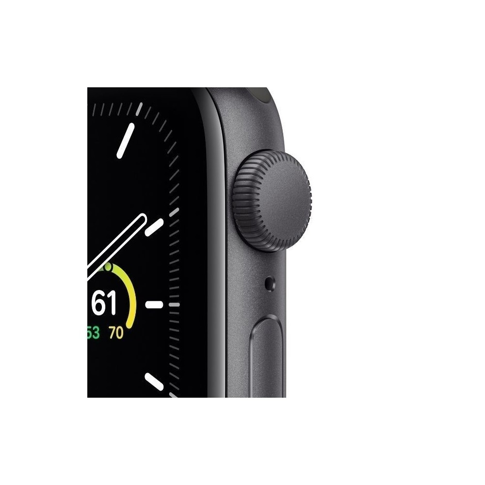 Apple Watch SE GPS, 40mm Space Gray Aluminium Case with Black Sport Band - Image 2