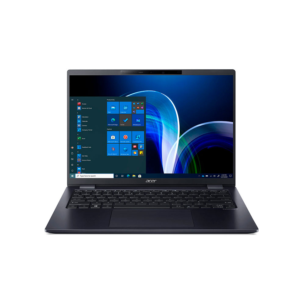 Portatil Acer TravelMate P6 TMP614-52-7500, Intel Core i7 1165G7, 14" FHD Liviano, 8GB DDR4 3200, 512 SSD, RJ 45, LECTOR DE HUELLA, Peso 1,1 Kg, Windows 11 PRO, Garantia 1 año