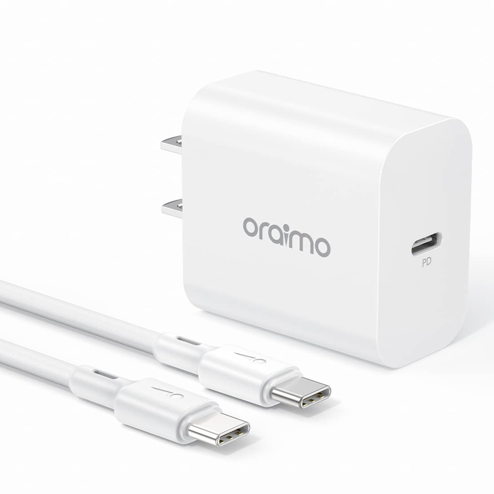 Cargador oraimo carga rapida 20w blanco - Image 3