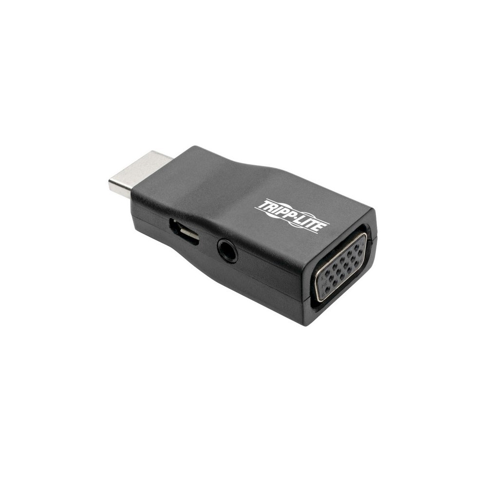 Compacto Convertidor Adaptador de Video HDMI a VGA con Audio (M/H)