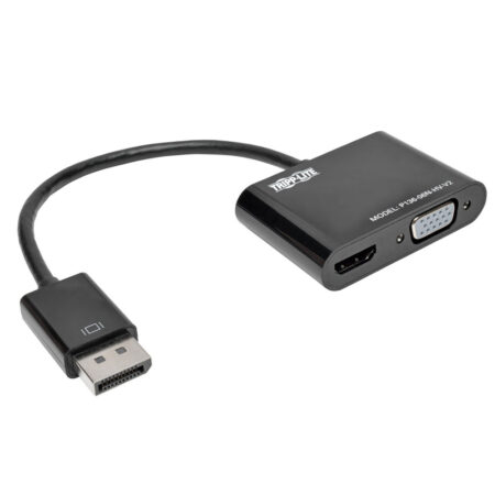 DisplayPort to VGA/HDMI All-in-One Converter Adapter, DP ver 1.2, 4K 30 Hz HDMI