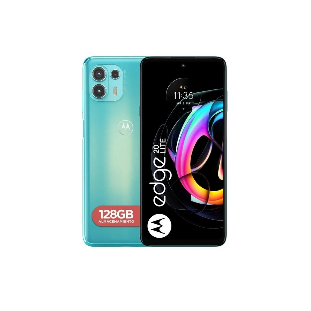 Celular Moto Edge 20 Lite Verde 128GB+Audifono Bluetooth diadema XT220 Negro