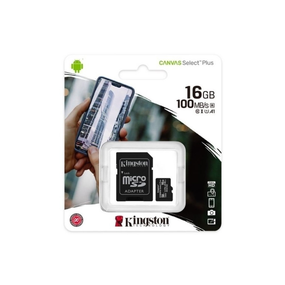 Memoria Kingston micro SD con adaptador Canvas Select Plus Clase 10 85MB/100MB 16GB - Image 3